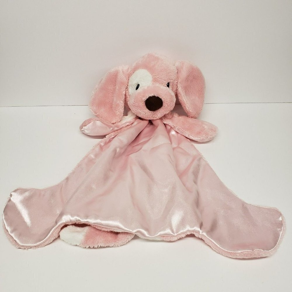 Baby Gund 16" Pink White Spunky Huggybuddy Puppy Dog Lovey Plush